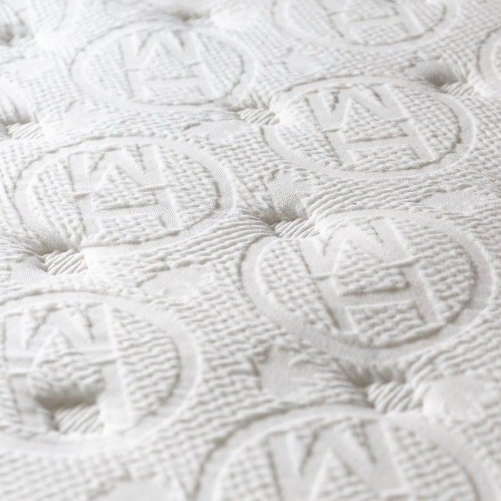 Close up of embossed Haven Mattress 